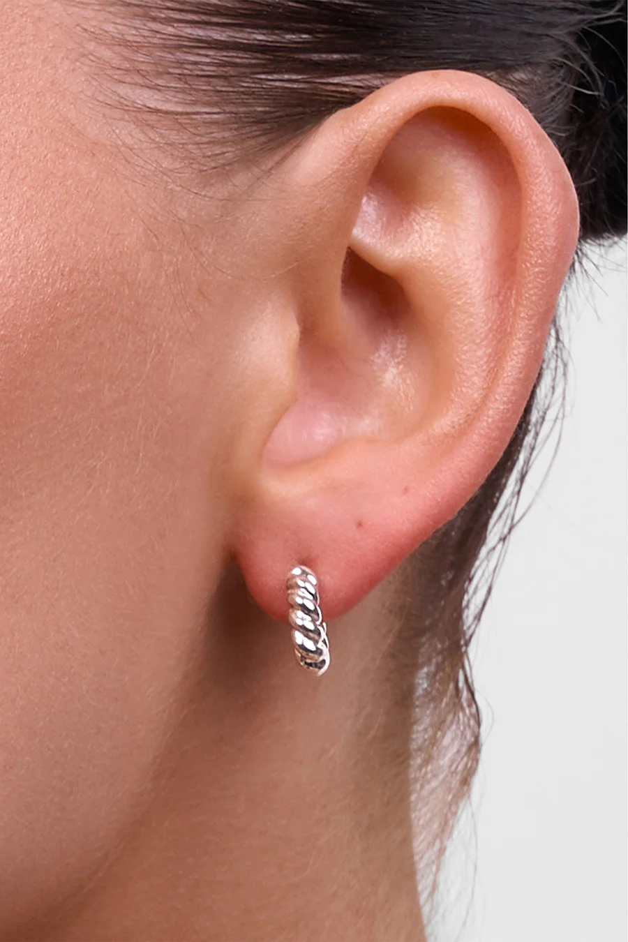 LIBERTE` | PHOEBE SILVER ROPE EARRING