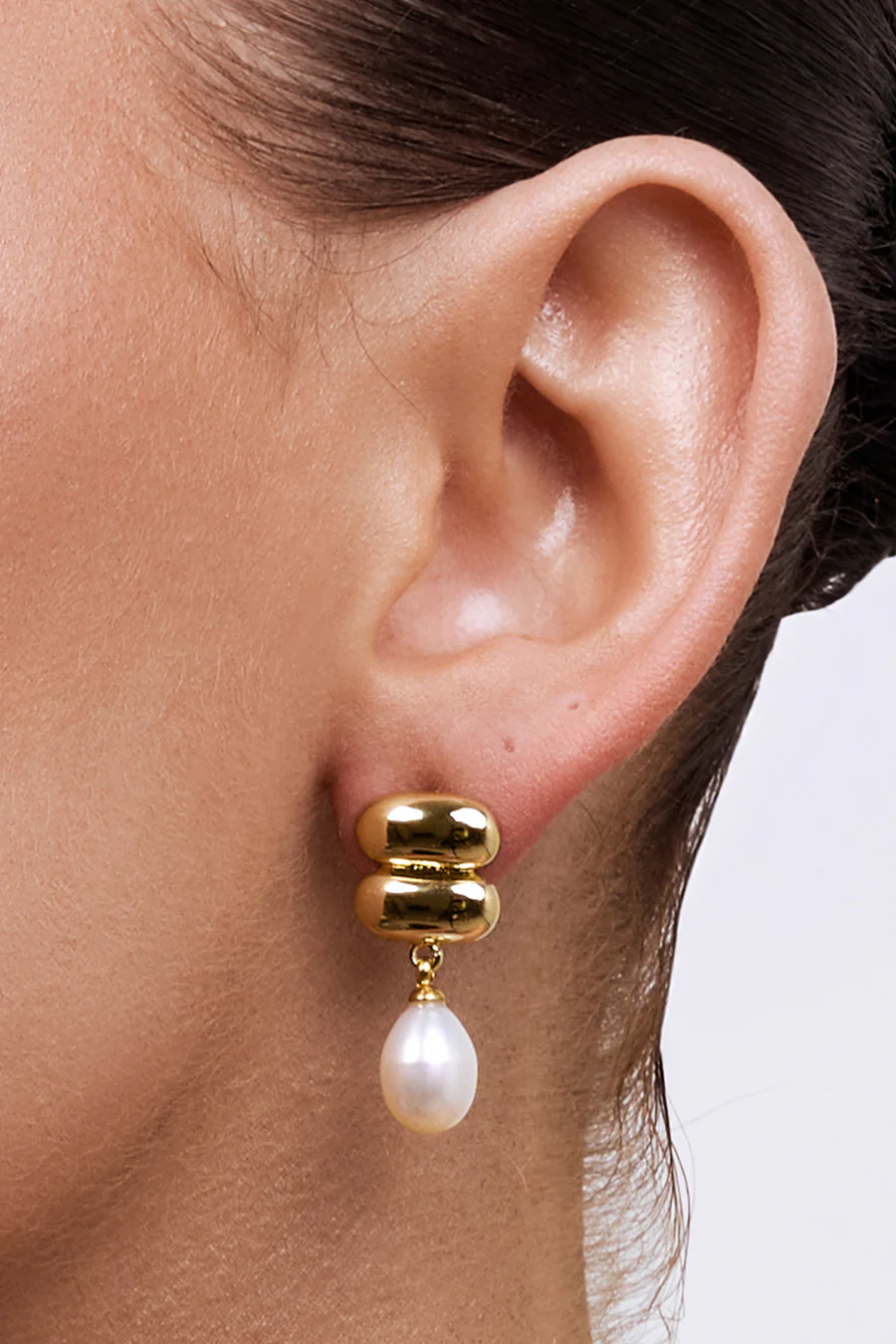 LIBERTE` | HEIDI GOLD PEARL EARRING
