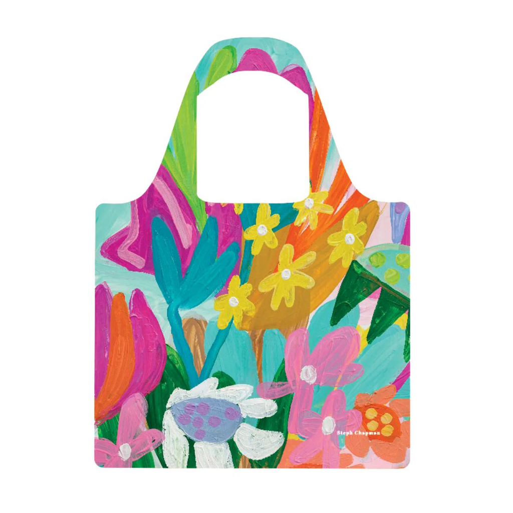 STEPH CHAPMAN FLOWER JOY REUSABLE SHOPPER BAG
