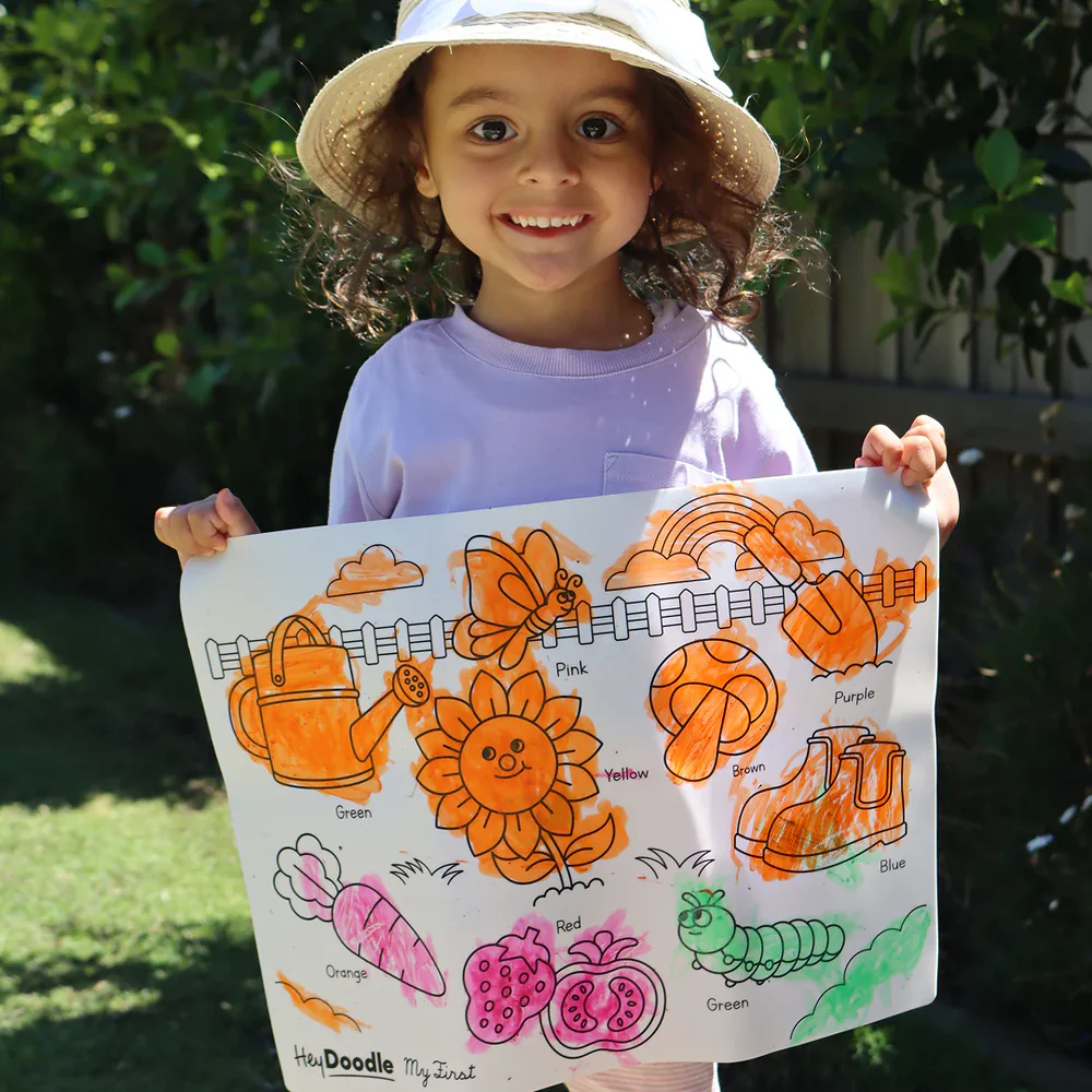 HEY DOODLE - REUSABLE SILICONE MAT | MY FIRST COLOURS