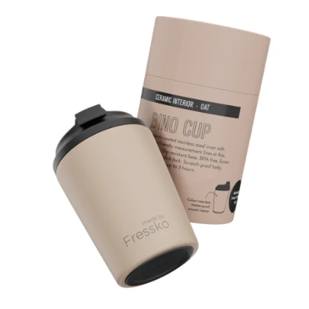 MADE BY FRESSKO - BINO CUP 8OZ | CERAMIC INTERIOR | OAT