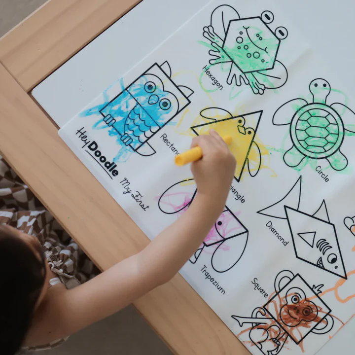 HEY DOODLE - REUSABLE SILICONE MAT | MY FIRST SHAPES