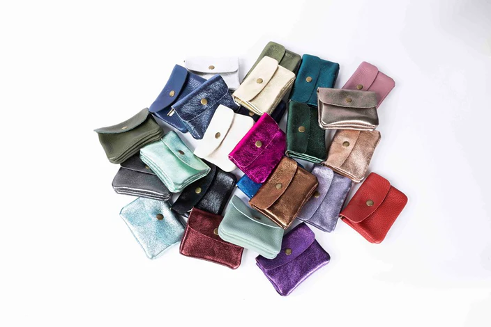MAISON FANLI - COIN PURSE | METALLIC BORDEAUX