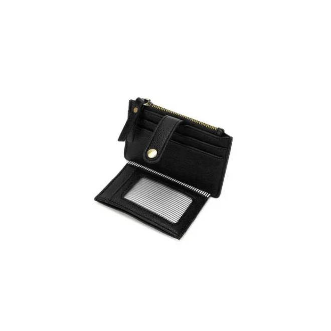 BLACK CAVIAR MABEL BLACK CARD HOLDER / COIN PURSE WALLET