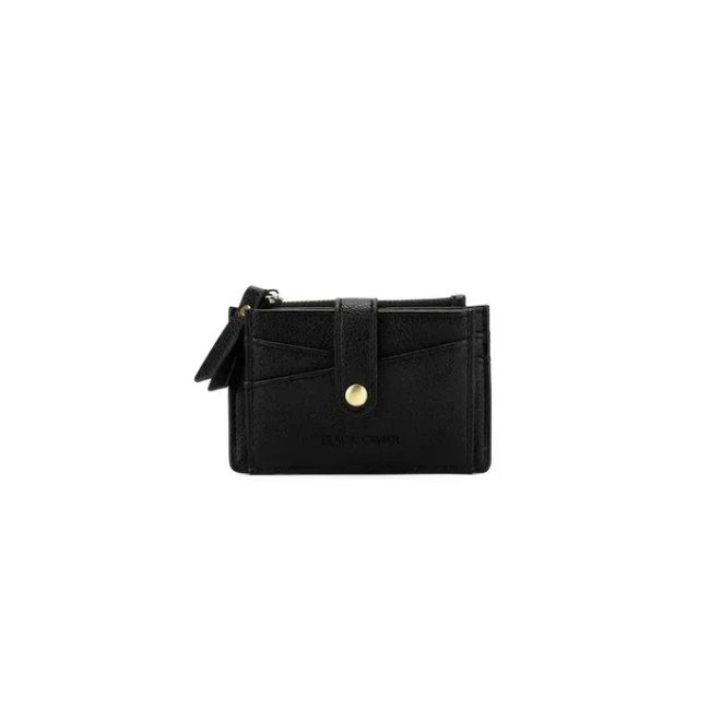BLACK CAVIAR MABEL BLACK CARD HOLDER / COIN PURSE WALLET