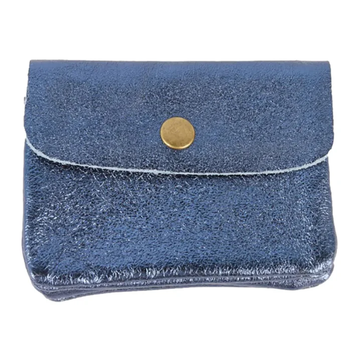 MAISON FANLI - COIN PURSE | METALLIC BLUE JEANS