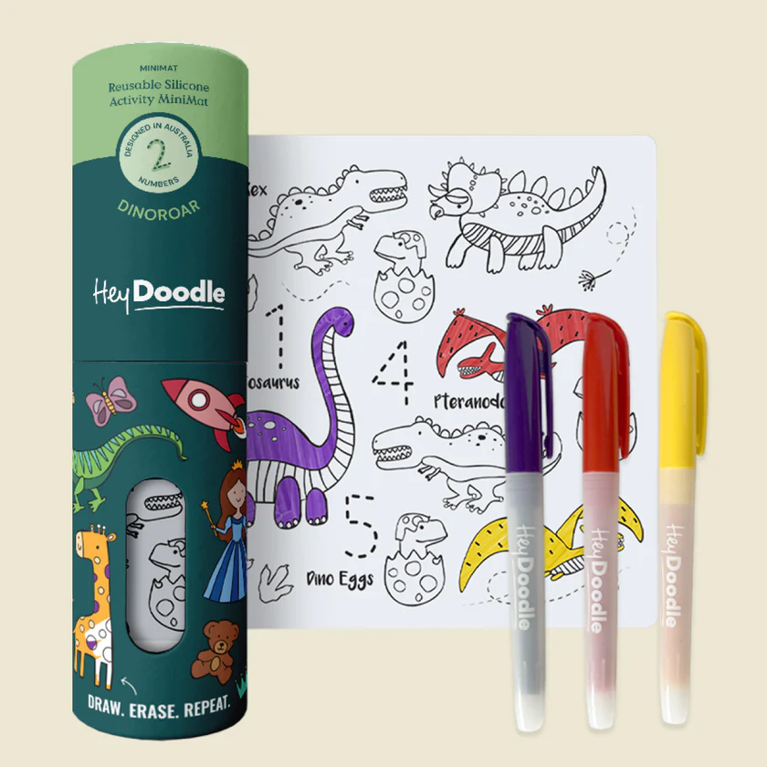 HEY DOODLE MINI COLOURING AND DOODLE MAT | DINOROAR