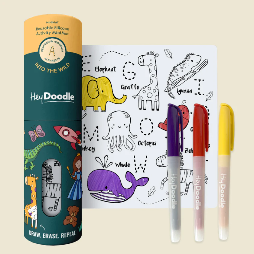 HEY DOODLE - MINI COLOURING AND DOODLE MAT | INTO THE WILD