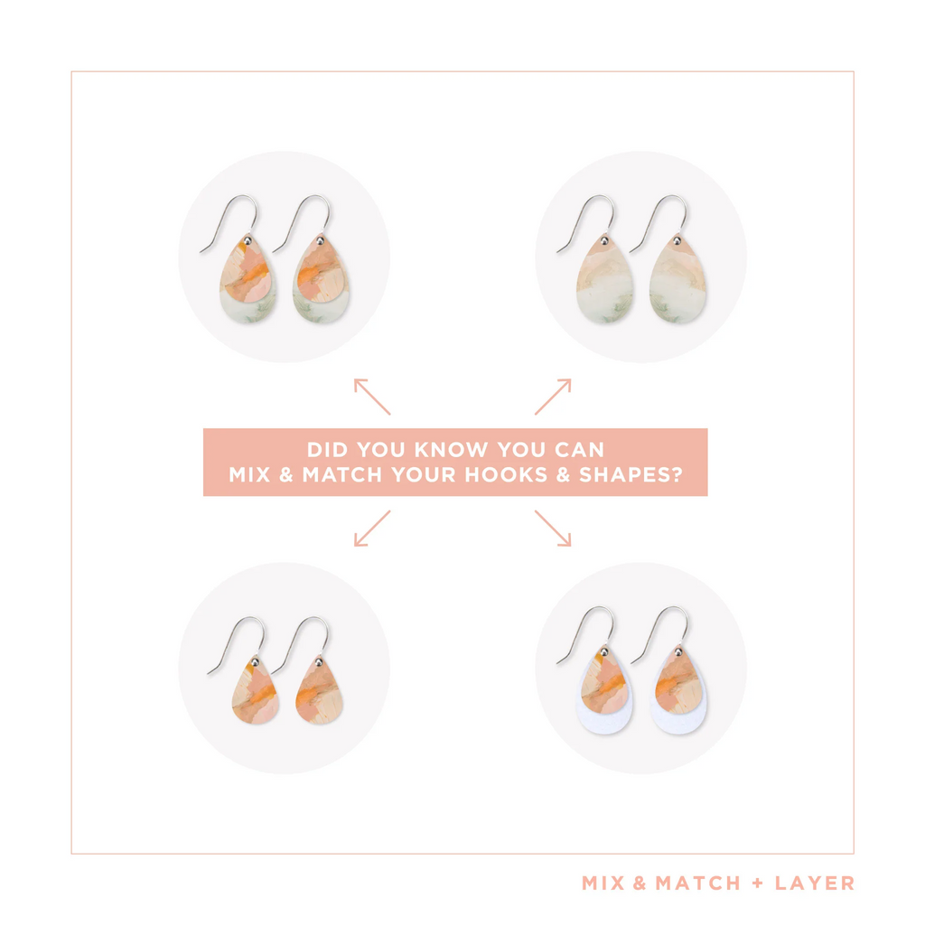 KIASMIN 2 SUNSET DOUBLE TEAR DROP EARRINGS