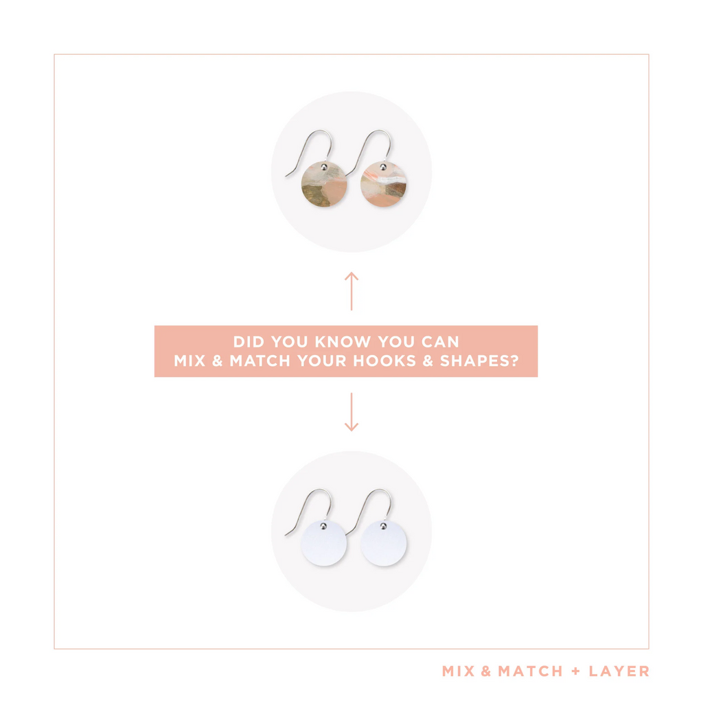 KIASMIN 2 SUNSET SMALL CIRCLE DROP EARRINGS