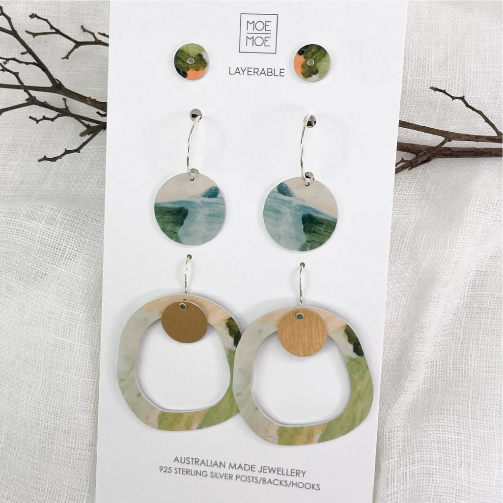 KIASMIN 2 AURA CIRCLE PARTY PACK EARRINGS