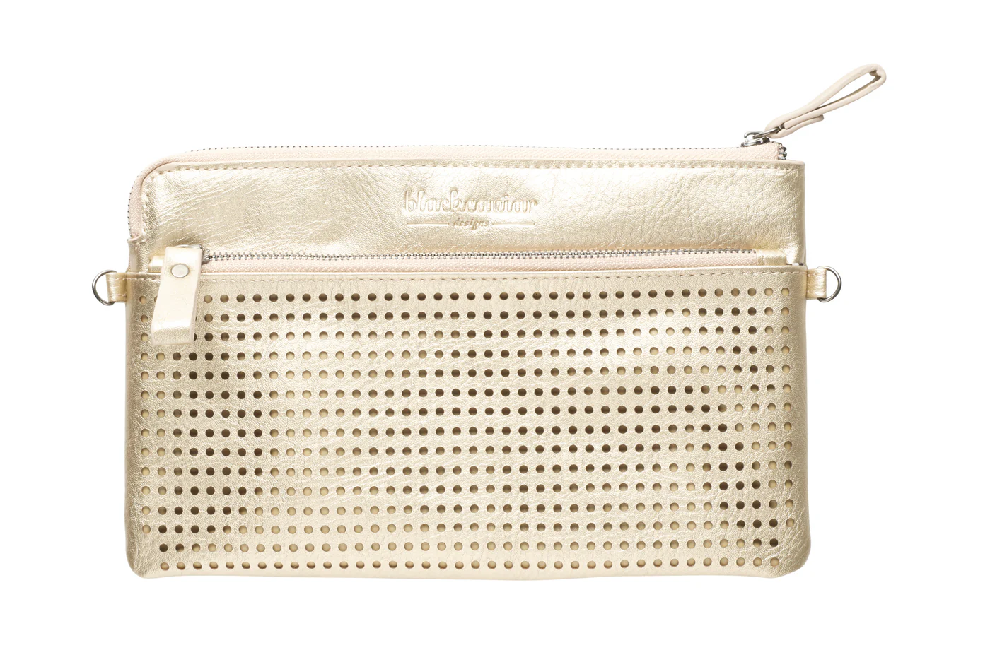 BLACK CAVIAR GOLD CROSSBODY / CLUTCH