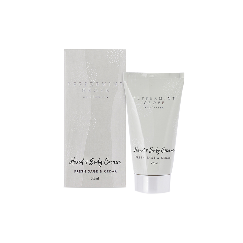 PEPPERMINT GROVE - HAND & BODY CREAM | FRESH SAGE & CEDAR 75ML