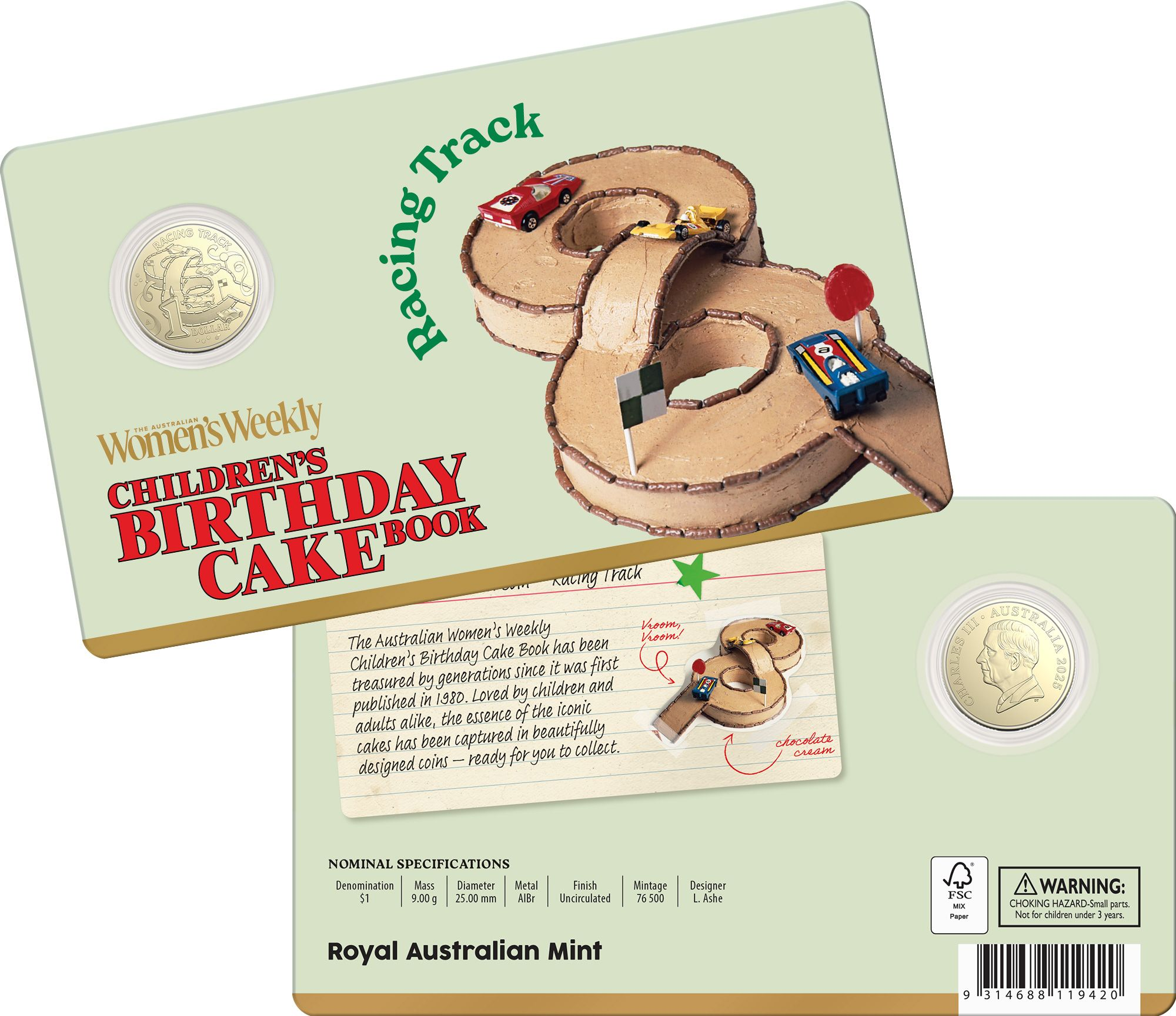 AWW 2025 $1 UNCIRCULATED COIN RACING TRACK – Cherry Lane Gifts