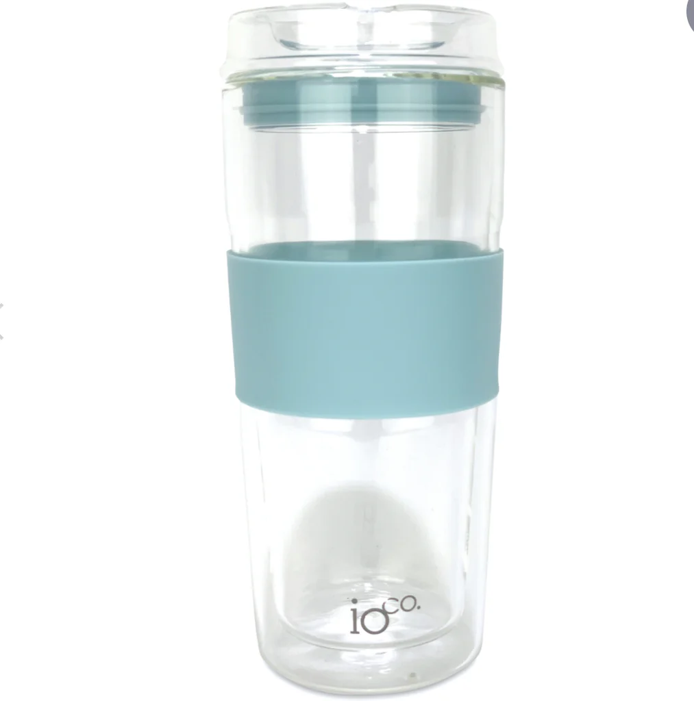 IOco - GLASS TRAVEL CUP 16OZ | OCEAN BLUE