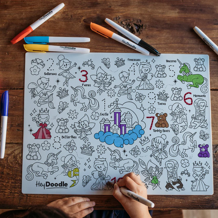 HEY DOODLE REUSABLE COLOURING SILICONE MAT | SUGAR & SPICE