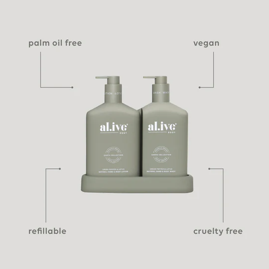 AL.IVE BODY - WASH & LOTION DUO | GREEN PEPPER & LOTUS