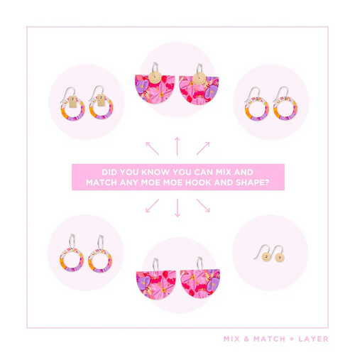 ALEX MASON SORBET BLOOMS LAYERED FAN HOOP EARING
