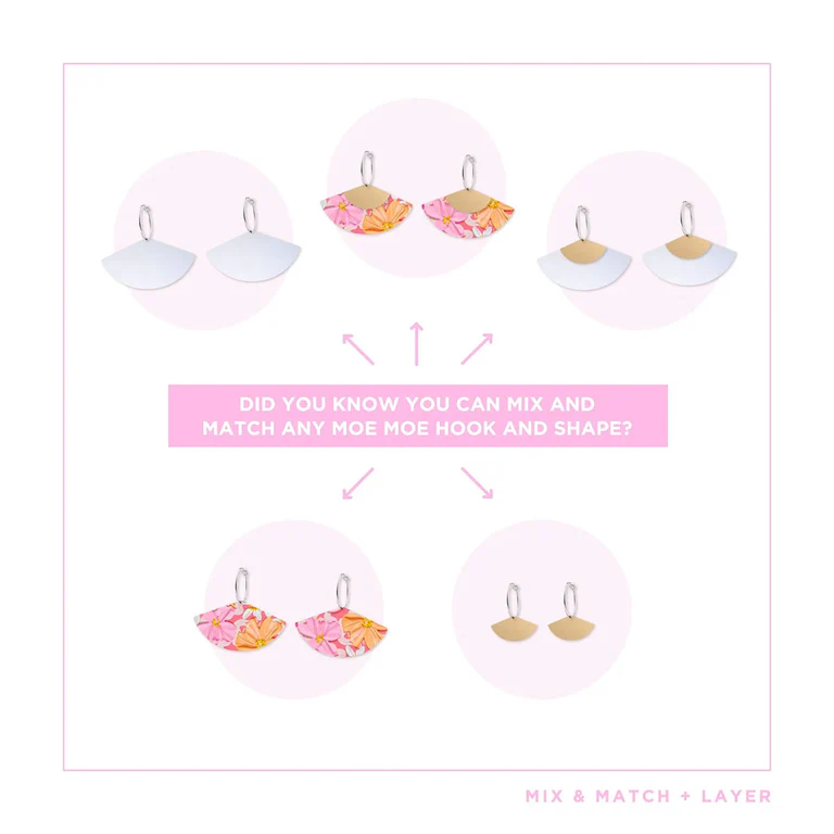 ALEX MASON SORBET BLOOMS LAYERED FAN HOOP EARRING