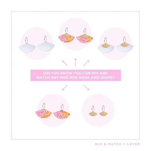 ALEX MASON SORBET BLOOMS LAYERED FAN HOOP EARING