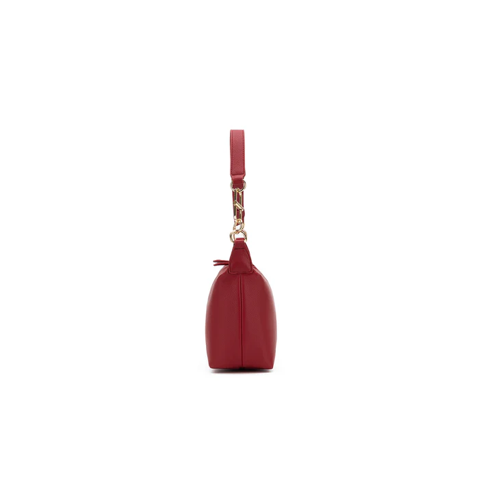 BLACK CAVIAR ELODIE DEEP RED TOP HANDLE CROSSBODY BAG