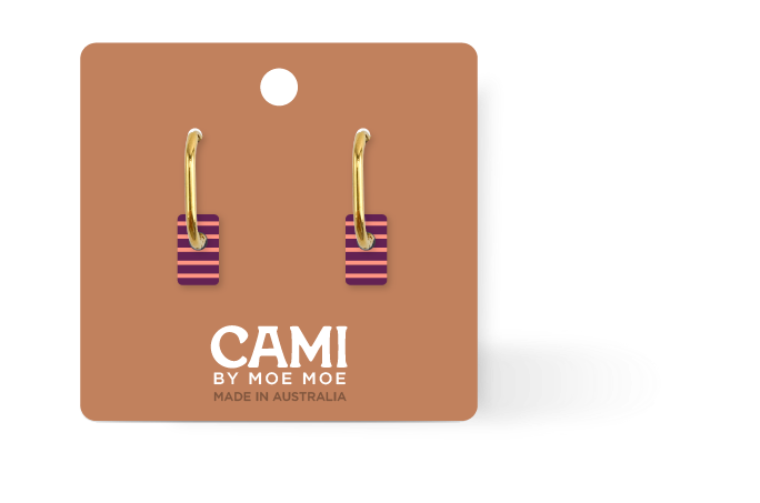 CAMI BY MOE MOE STRIPED | PLUM + PINK