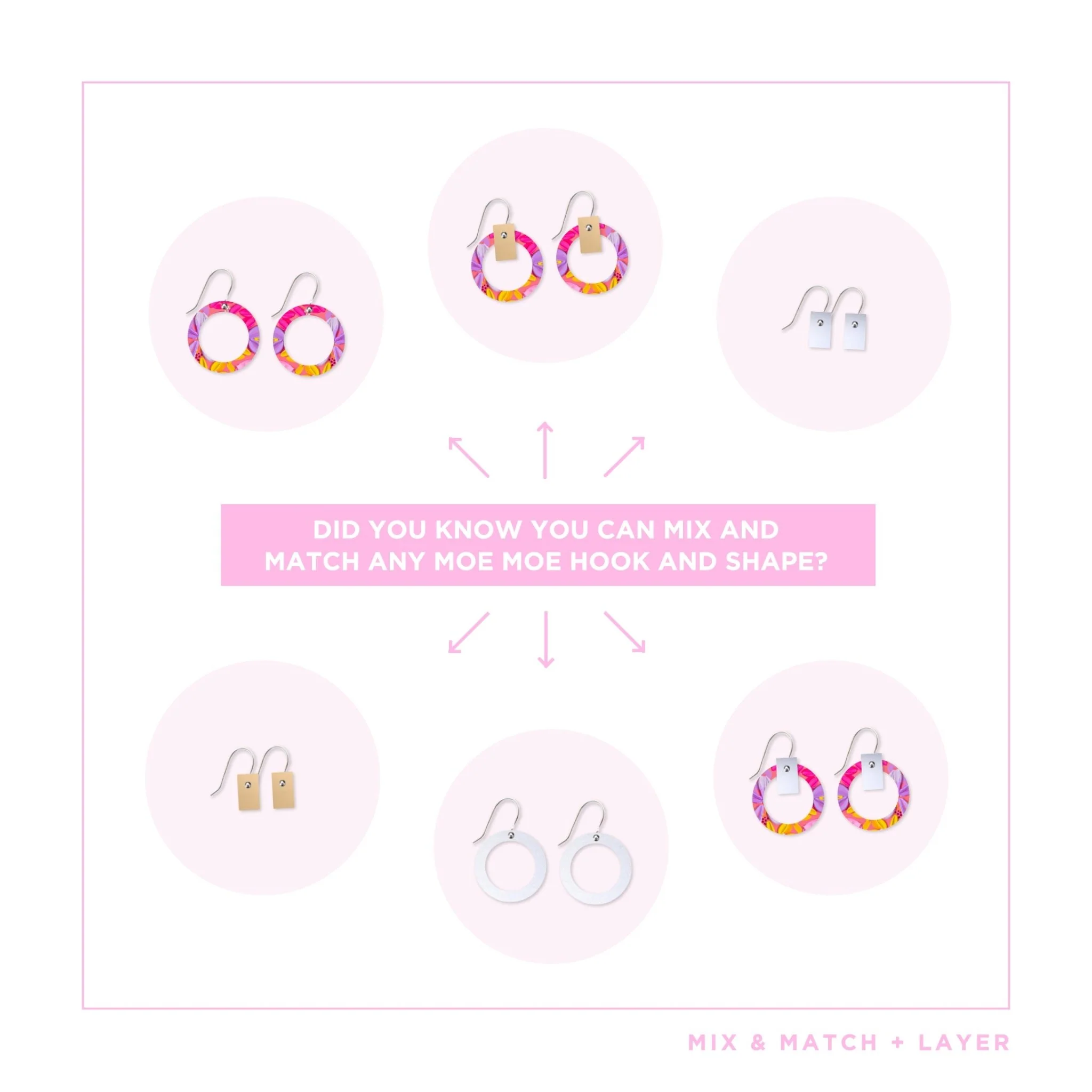 ALEX MASON SORBET BLOOMS SMALL ORBIT DROP EARRING