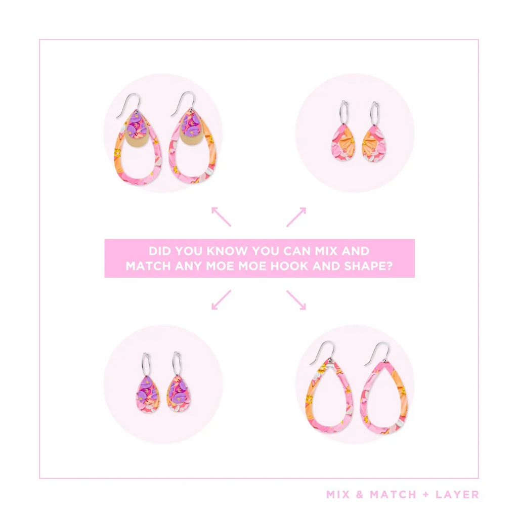 ALEX MASON SORBET BLOOMS TRINITY TEAR PACK EARRING