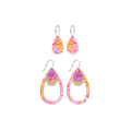 ALEX MASON SORBET BLOOMS TRINITY TEAR PACK EARRING