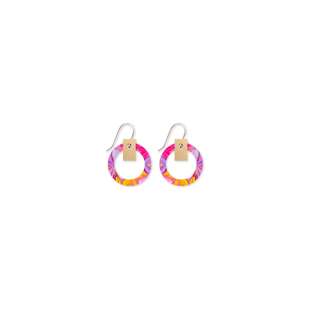 ALEX MASON SORBET BLOOMS SMALL ORBIT DROP EARRING