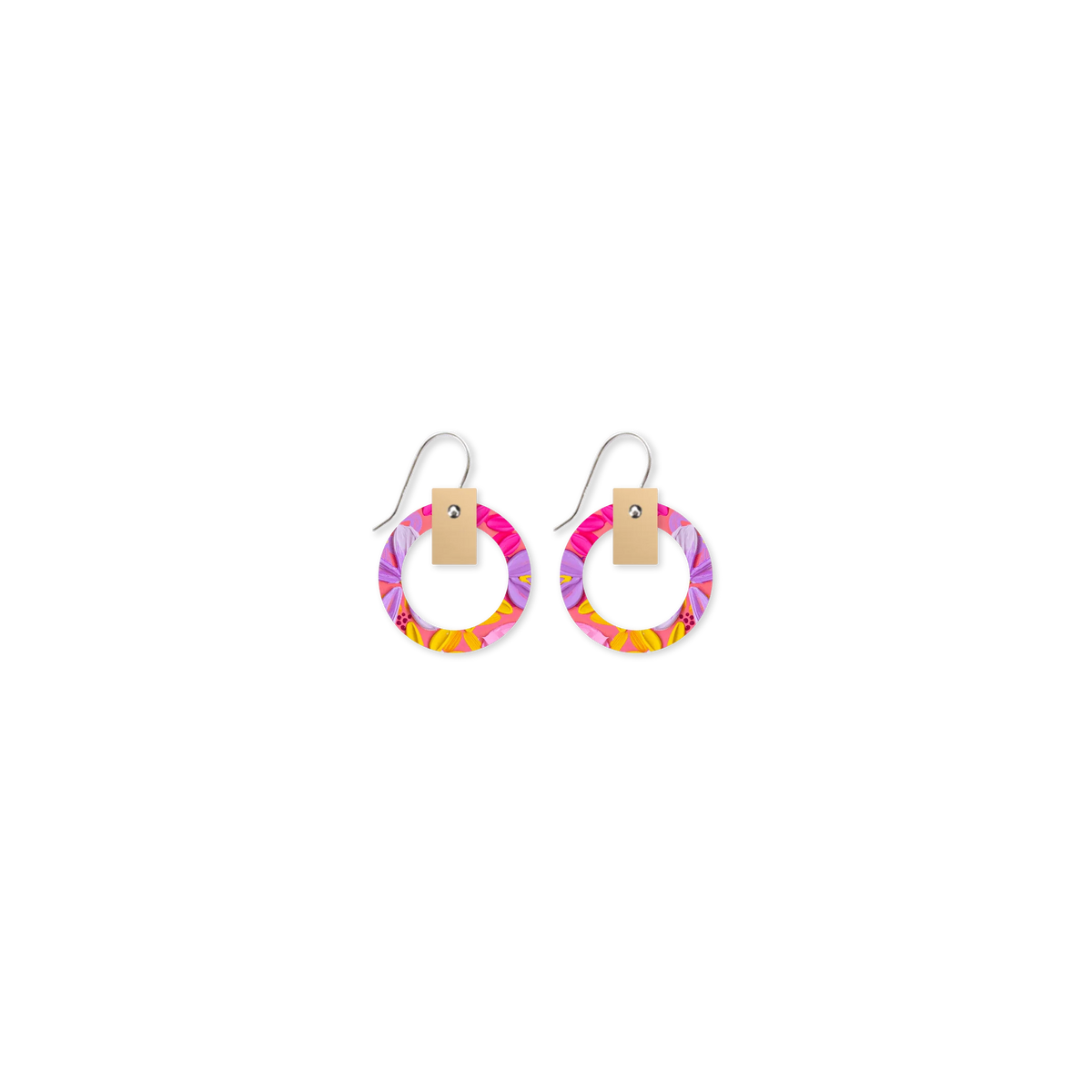 ALEX MASON SORBET BLOOMS SMALL ORBIT DROP EARRING