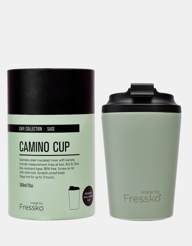 MADE BY FRESSKO - CAMINO CUP 12OZ | STAINLESS STEEL INTERIOR | SAGE