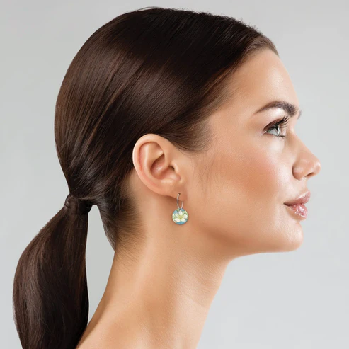 VAN GOGH BLOSSOMS LAYERED CIRCLE DROP EARRINGS