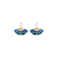 VAN GOGH IRISES LAYERED FAN HOOP EARRINGS
