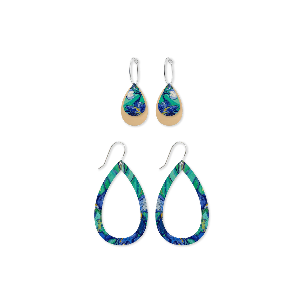 VAN GOGH IRISES TRINITY TEAR PACK EARRINGS